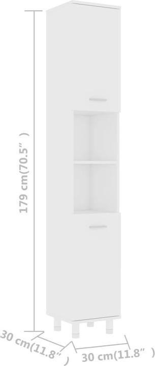 Produktbild vidaXL Badezimmerschrank (30 x 30 x 179 cm)