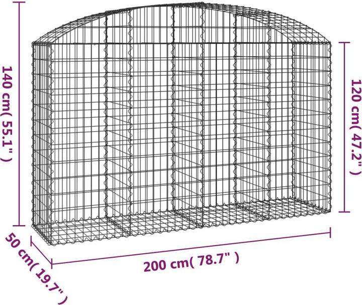 Produktbild vidaXL Gabionenkorb