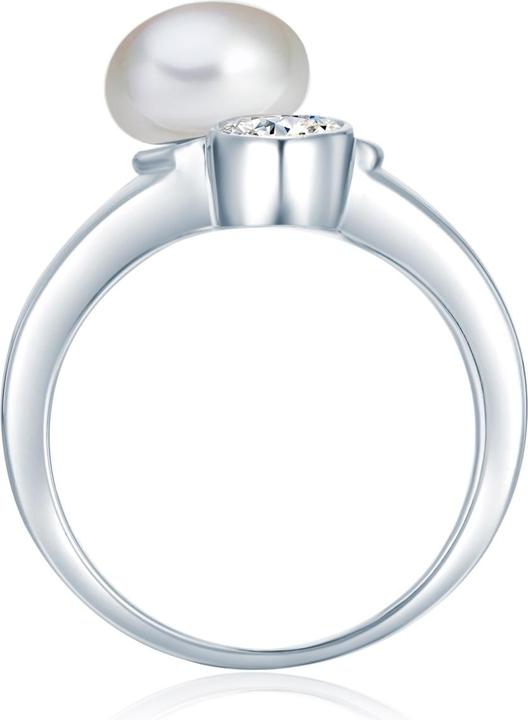 Produktbild Valero Pearls Damen Sterling Silber Zirkonia Süsswasser-Zuchtperle silber - 3876 (60, 925 Silber)