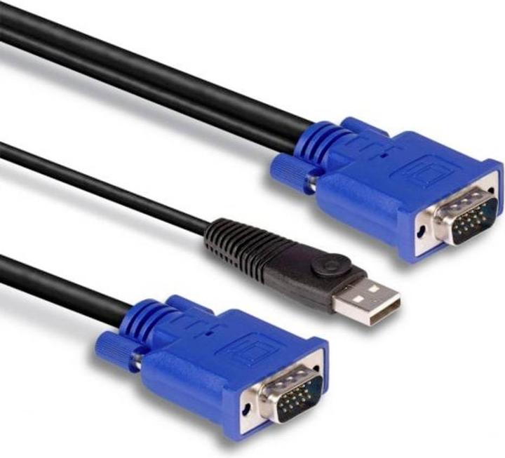 Actual product image Lindy Combined KVM and USB Cable 2m VGA KVM Combo Cable with USB