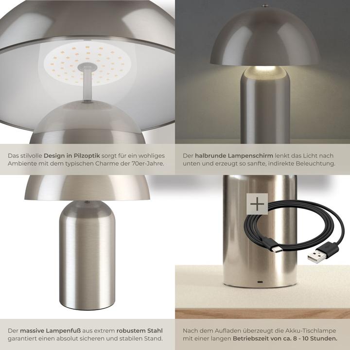 Actual product image tectake small retro table lamp Kade, dimmable, 40W