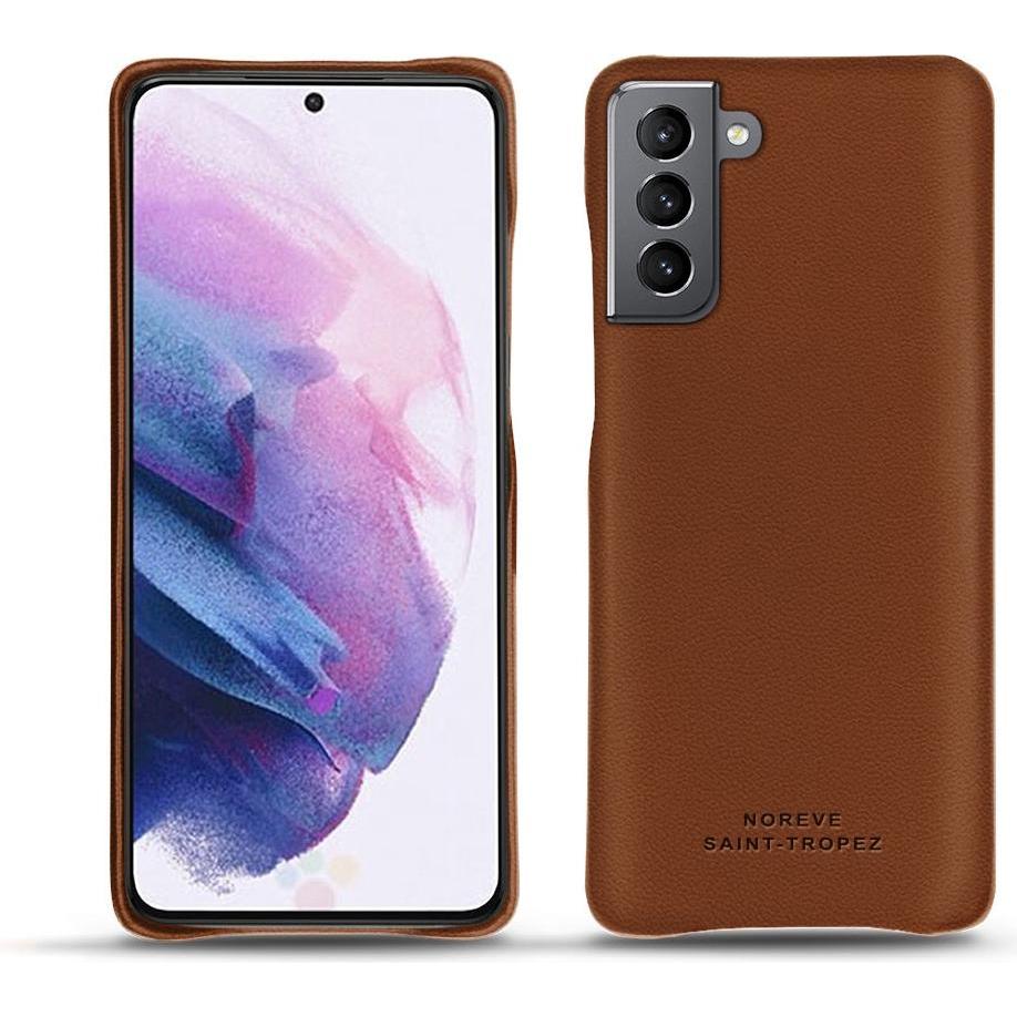 Noreve Lederschutzhülle (Samsung Galaxy S21), Smartphone Hülle, Braun