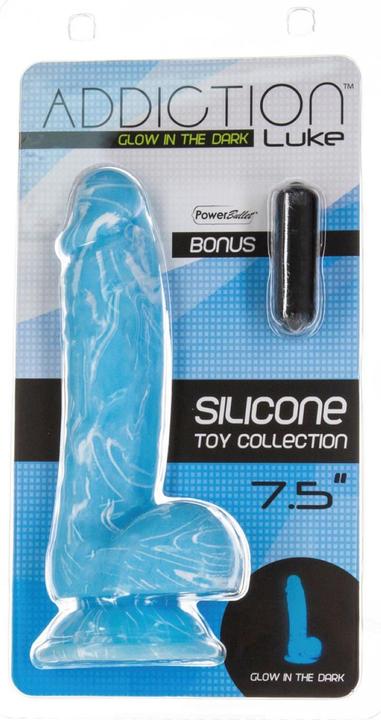 Actual product image Naked Addiction Luke Glow In The Dark Dildo 19 cm