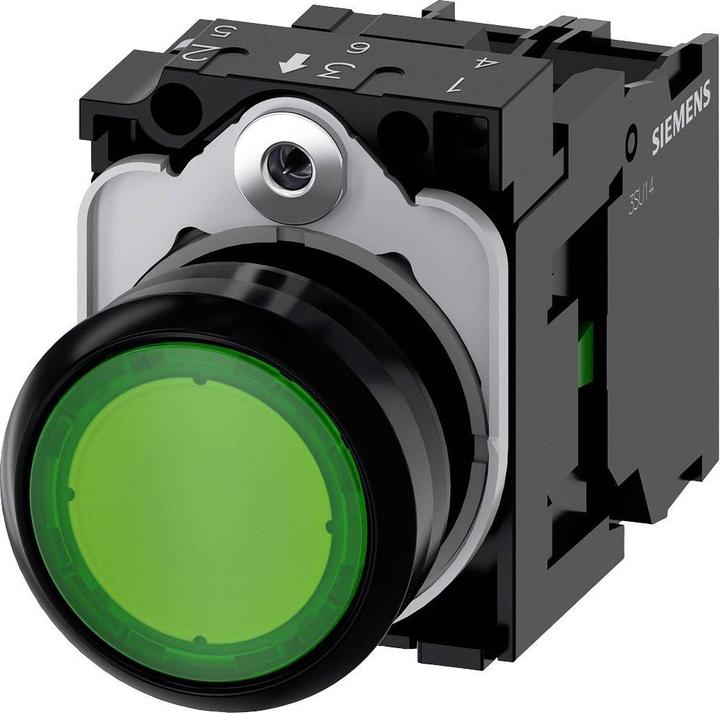 Produktbild Siemens Ill pushbutton 22mm green 1NO