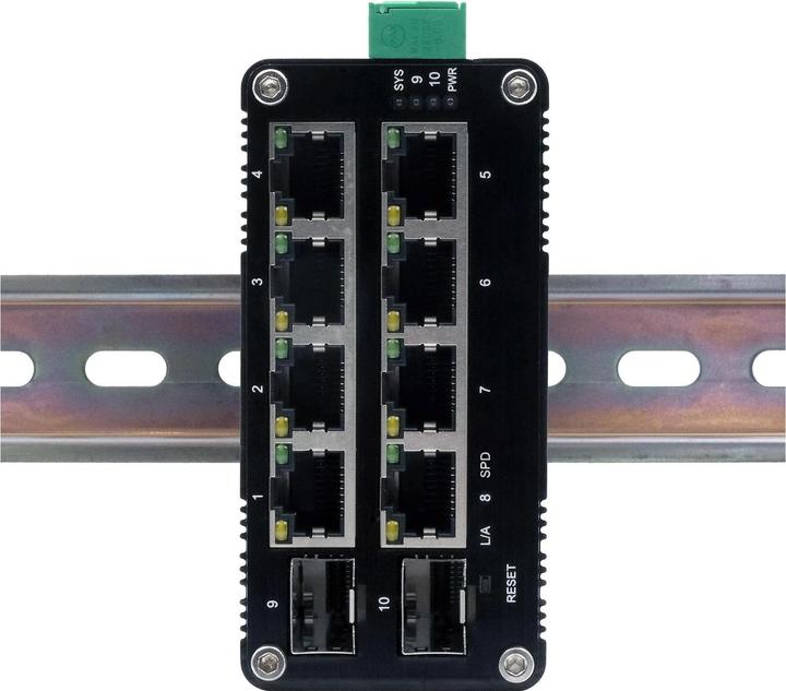 Produktbild Exsys Web-Managed Mini Switch 8x 1 Gbit/s + 2x SFP (10 Ports)