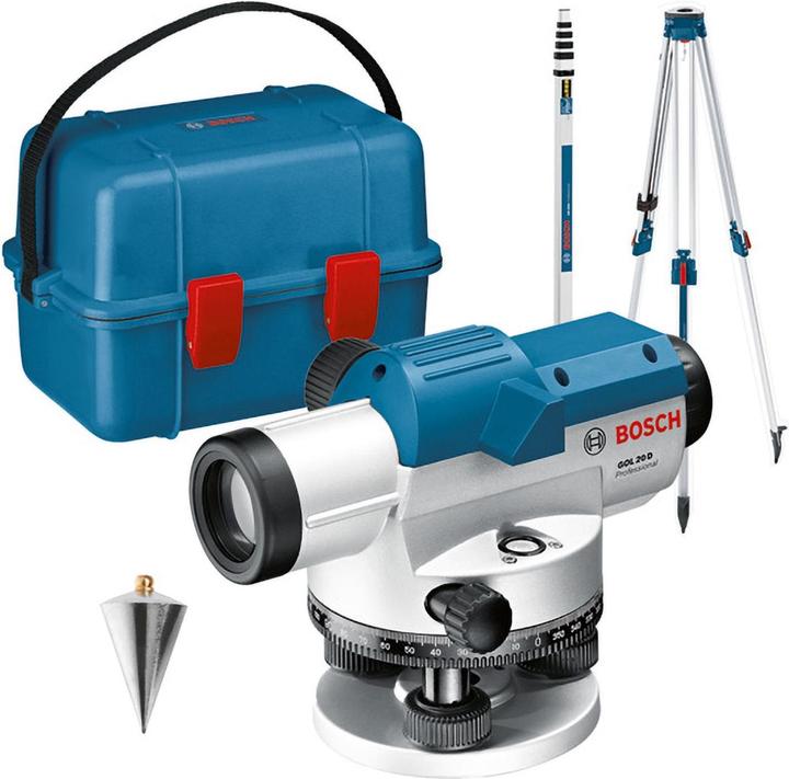 Produktbild DIY Optisches Nivelliergerät GOL 20 D, mit Baustativ BT160, Messstab GR 500