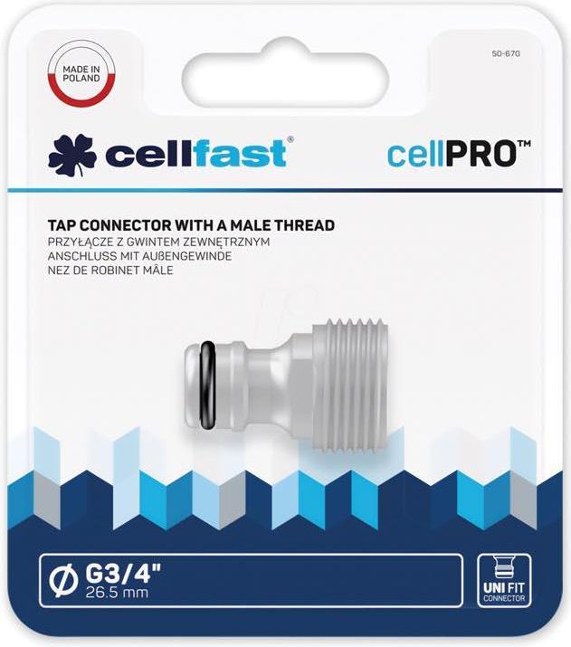 Actual product image Garden Lights - COUPLING WITH MALE THREAD - IDEAL LINE™ PLUS - 3/4" (Hitch, 26.42 mm)