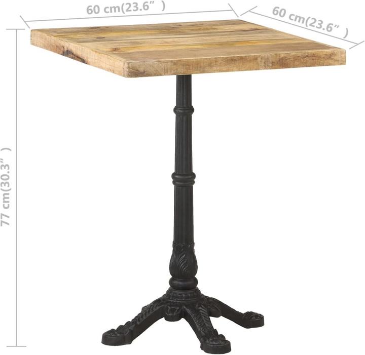 Image du produit vidaXL Bistrotisch (60 x 60 x 77 cm)