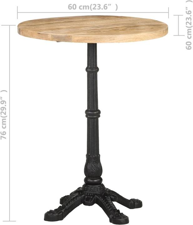 Produktbild vidaXL Bistrotisch (Ø 60 x 76 cm)