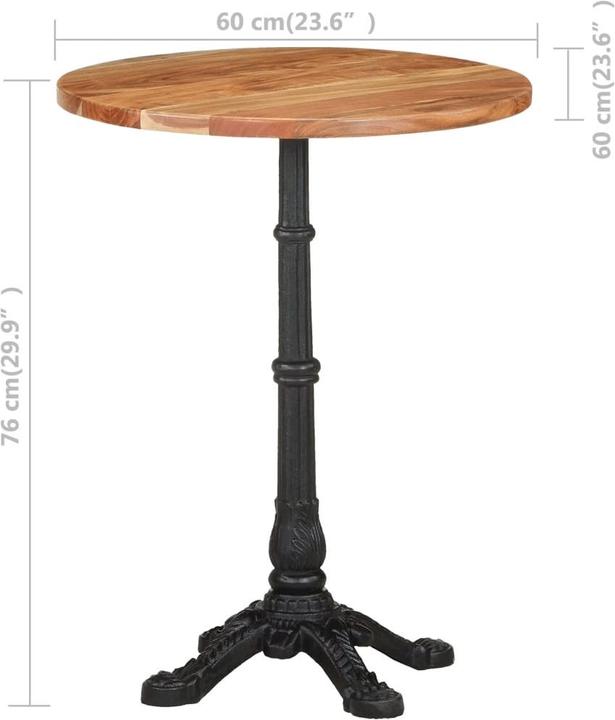 Produktbild vidaXL Bistrotisch (Ø 60 x 76 cm)