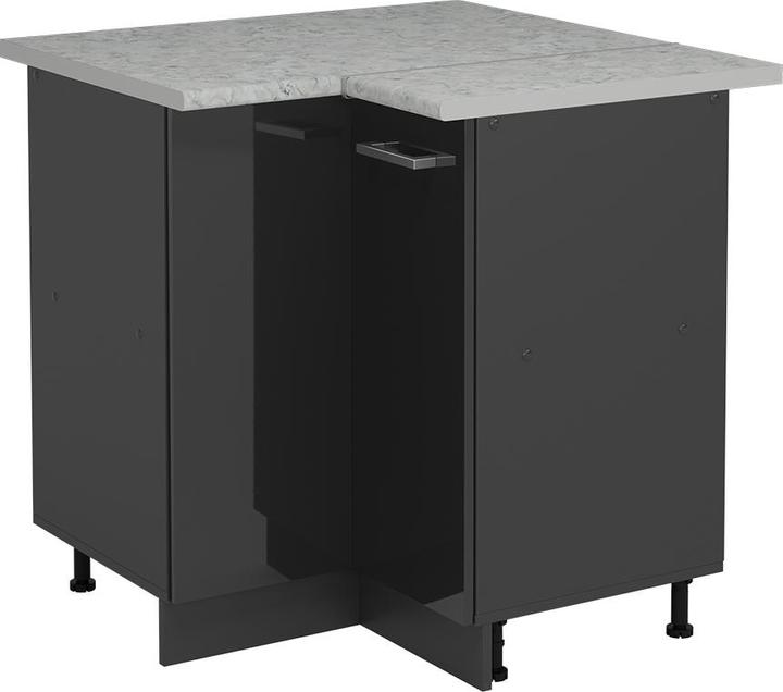 Anthrazit, Anthrazit hochglanz, Marble-Weiss