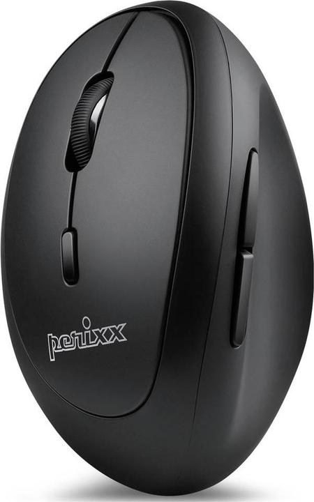 Immagine prodotto Perixx PERIMICE-719L, Piccolo mouse ergonomico per mancini, senza fili, nero (Senza fili)