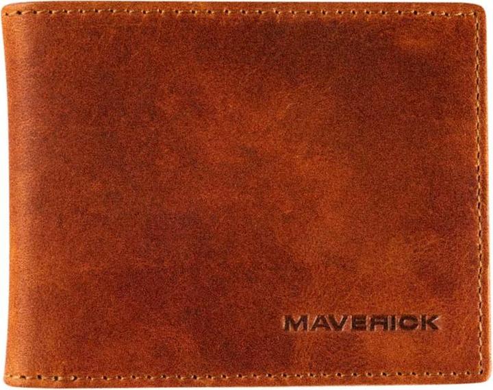Actual product image Maverick New Men porte-dollar compact cuir, cognac