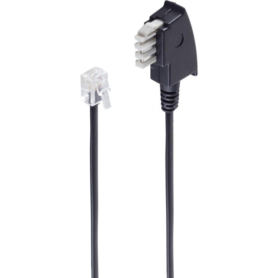 Shiverpeaks -BASIC-S--TAE N-Stecker auf Western-Stecker 6/4, 6,0m, Telefon Zubehör
