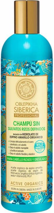Produktbild Natura Siberica Sulfate-Free Shampoo with Hydrolat and Organic Yellow for Curly and Wavy Hair Fine C (400 ml, Flüssiges Shampoo)