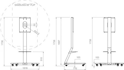 Actual product image Hagor ST SA Flip II (Flip2, 65", 45 kg)