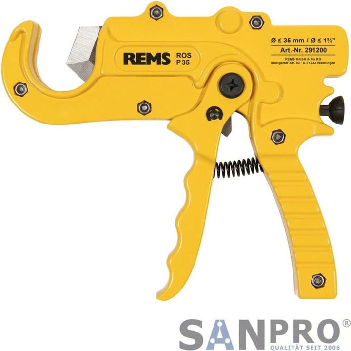 Image du produit Rems ROS P 35 Coupe-tube avec retour rapide 35 mm 1 3/8" ( 291200 R ) (35 mm)