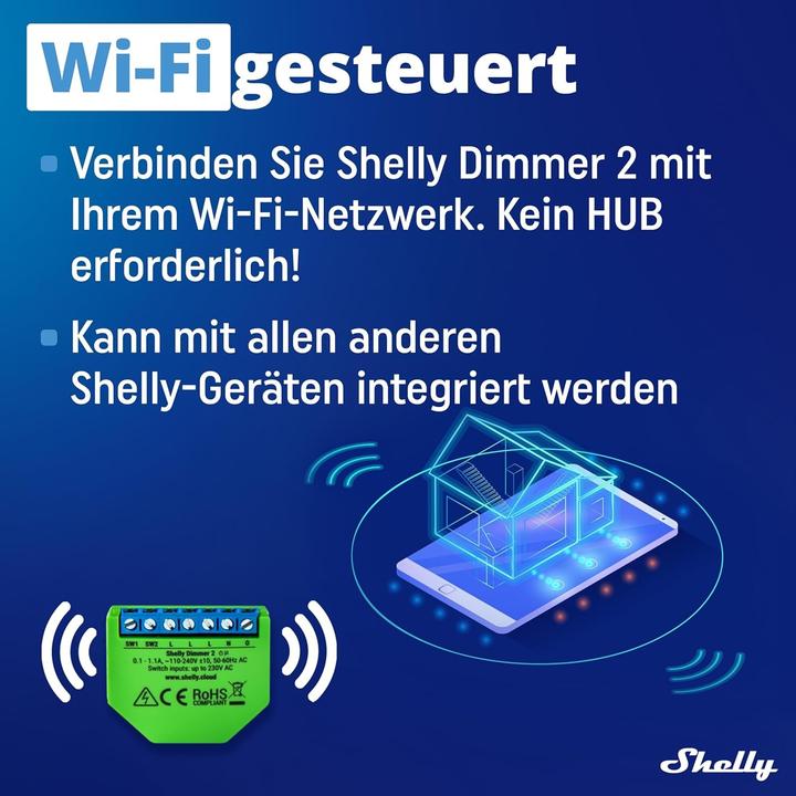 Produktbild Shelly Dimmer 2 x4 (Dimmaktor)