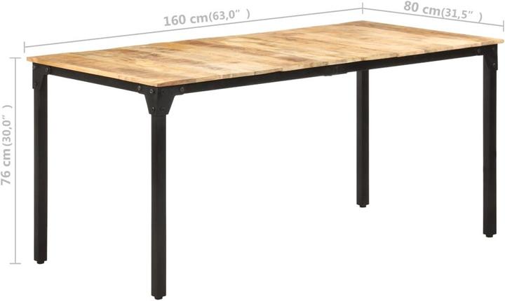 Image du produit vidaXL Esstisch (160 x 80 x 76 cm)