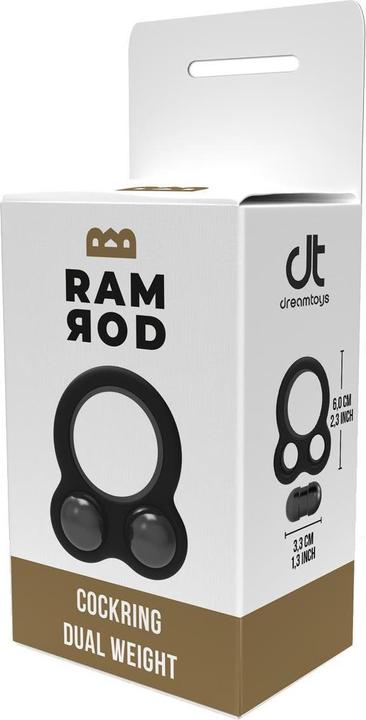 Produktbild Dreamtoys Dream Toys Ramrod Cockring Dual Weight Black 6 cm (3.50 cm)
