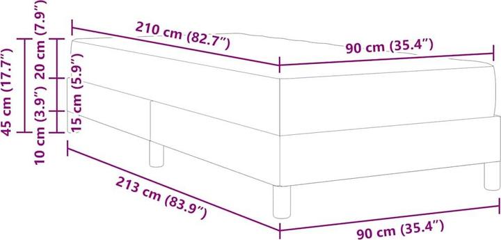 Produktbild vidaXL Boxspringbett (90 x 210 cm)