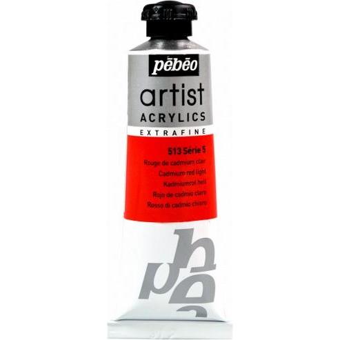 Thumbnail - Pebeo, Künstlerfarbe + Bastelfarbe, Artist Acrylics Extrafein Acrylfarben (Kadmiumrot hell, 37 ml)