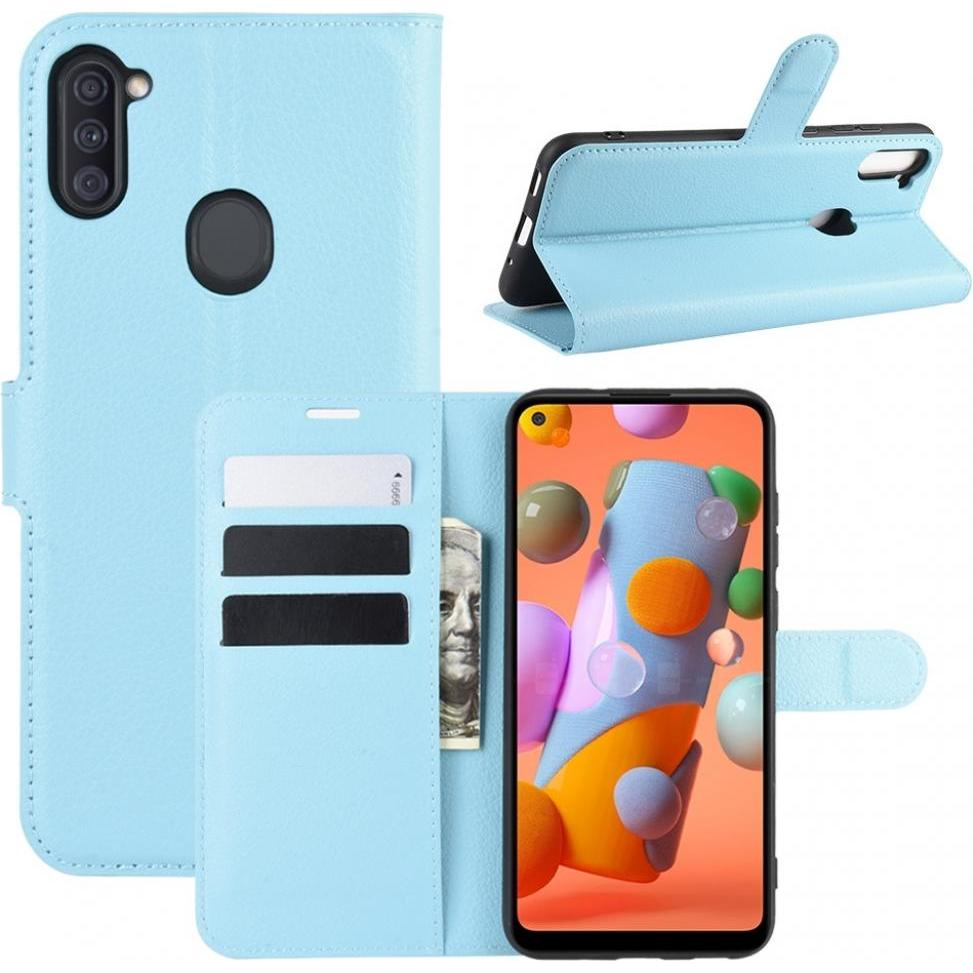 Screenguard Samsung Galaxy M11 Leather Guard Lederhülle (Samsung Galaxy M11), Smartphone Hülle, Blau