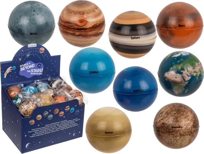 Out of the blue Bouncy ball planets