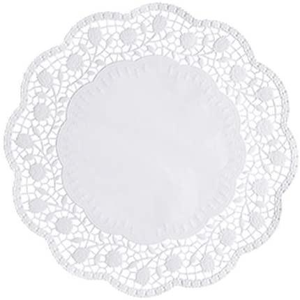Actual product image Papstar Cake lace, round, diameter: 300 mm, white embossed lace paper, 40 g/sqm