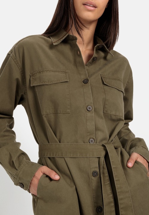 Image du produit Camel Active Robe chemisier avec ceinture à nouer en tissu (S)