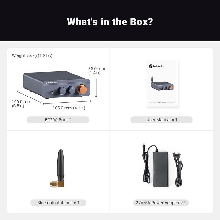 Actual product image Fosi Audio BT20A PRO (Amplifier)