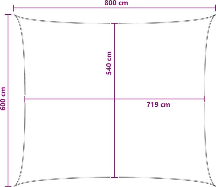 Produktbild vidaXL Sonnensegel (600 x 800 cm)