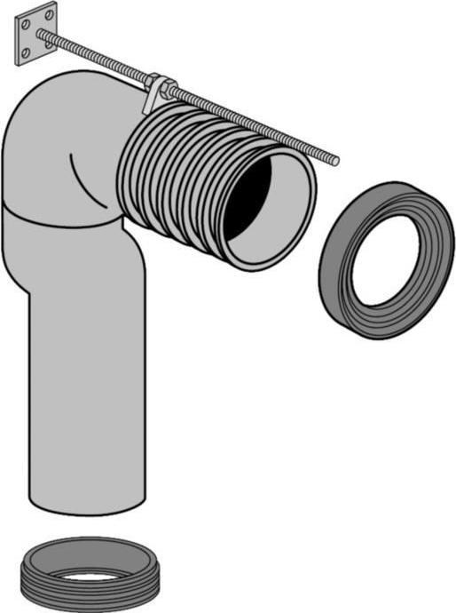 Actual product image Villeroy & Boch V&B Vario drainage bend for outlet vertical width 100mm