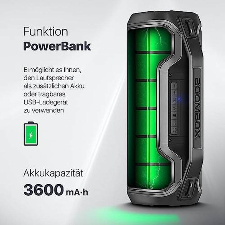 Produktbild Defender GŁOŚNIK BEATBOX 50 BLUETOOTH 50W BT/RGB/TF/TYPEC/IPX5/PWB 65950 (5 h, Akkubetrieb)