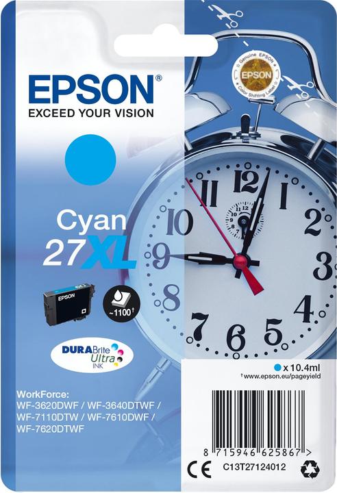 Epson 27XL - 17.7 ml - XL - Cyan - Original - Blister mit RF-Alarm (C)