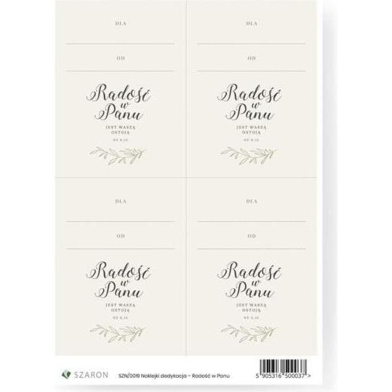 Szaron Widmungsaufkleber - Freude im Herrn (47604094)