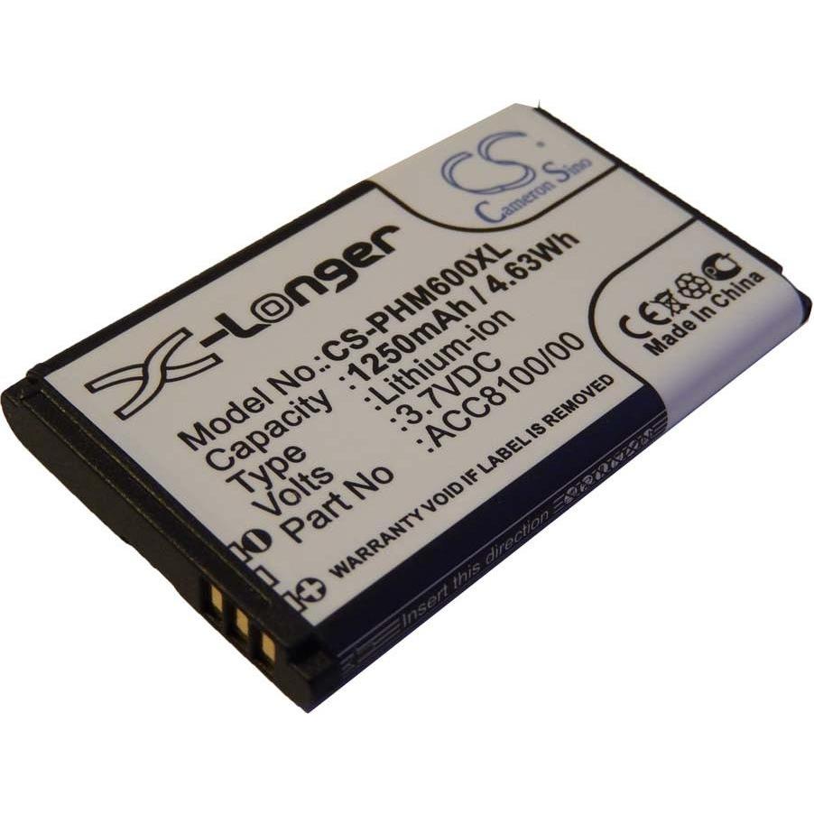 XCell Akku für Diktiergerät wie 8403 810 00011 1250mAh (3.7V) Li-Ion (Akku), Kamera Stromversorgung, Transparent