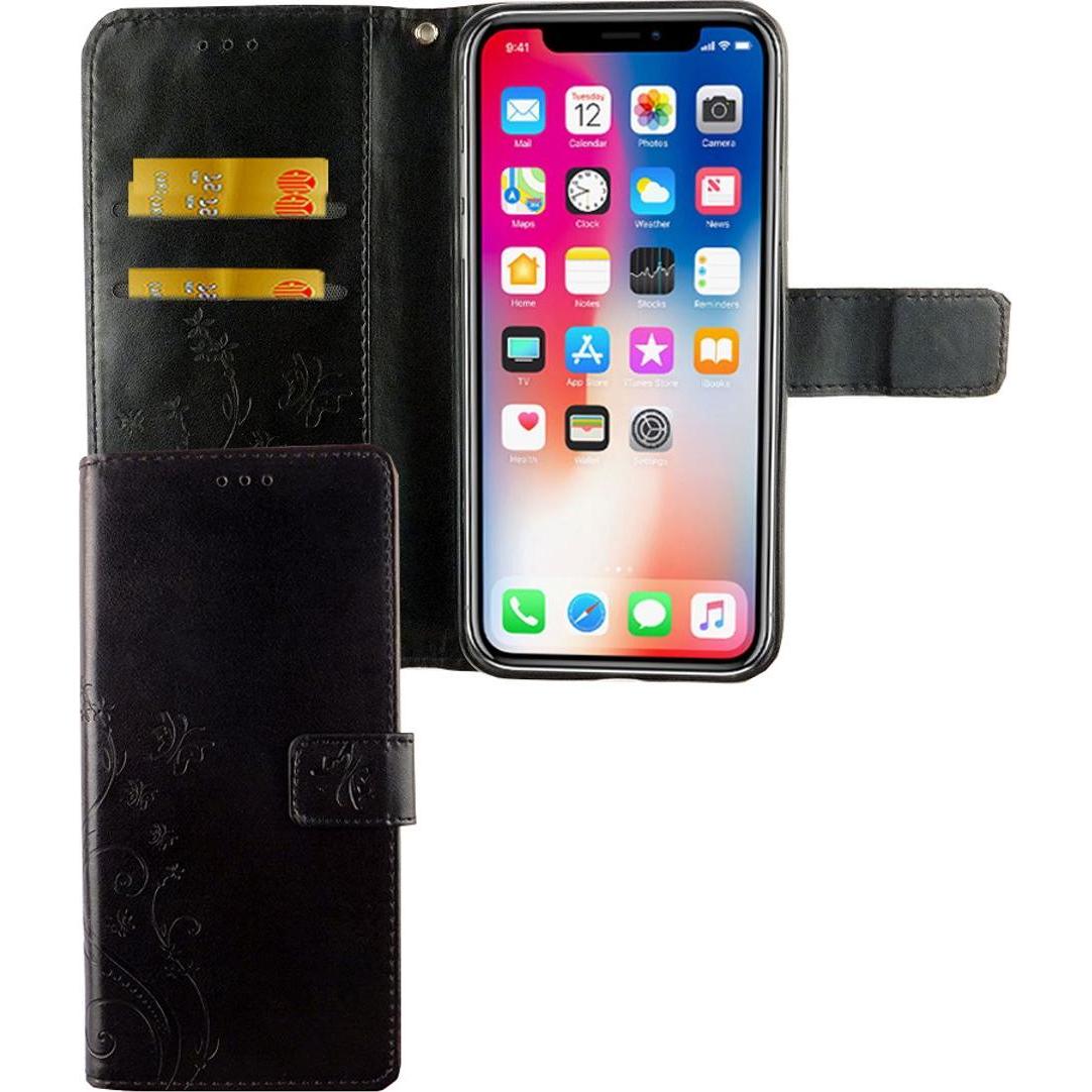 König Design Hülle Handy Schutz für Apple iPhone XS Case Cover Tasche Wallet Etui Handyhülle (Apple iPhone XS), Smartpho...