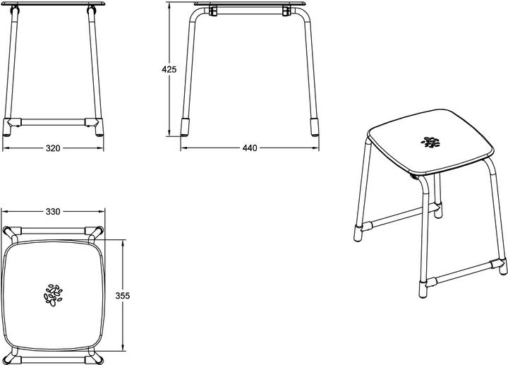 Produktbild Villeroy & Boch V&B Badhocker ViCare Universal 440x425x330mm (160 kg)