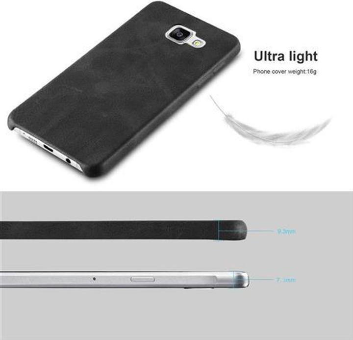 Actual product image Cadorabo Hard cover faux leather with texture (Samsung Galaxy A3)