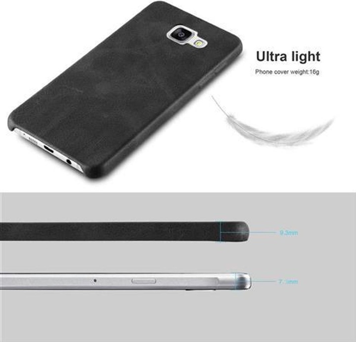 Actual product image Cadorabo Hard cover faux leather with texture (Samsung Galaxy A3)