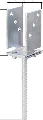 Actual product image Simpson Sst Post support adjustable (Support foot, 1 pcs.)