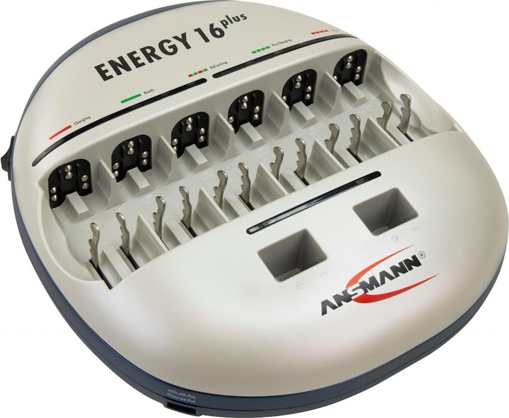 Actual product image Ansmann Energy 16 plus charging and maintenance station for 1-12 Micro AAA, Mignon AA rechargeable batteries