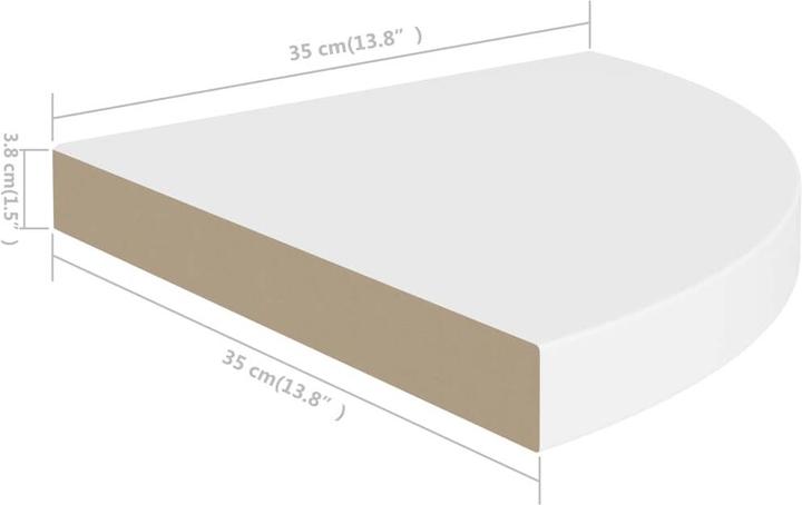 Produktbild vidaXL Eckregal (35 x 35 x 3.80 cm)