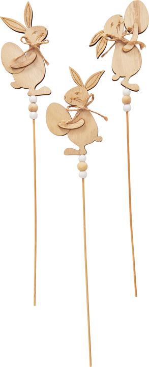 Produktbild VBS Hasenstecker, 3er Set, Sperrholz (6 cm, 6 cm)