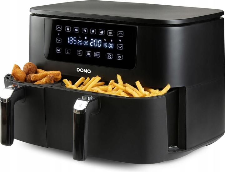 Productafbeelding Domo AIRFRYER DOUBLE FRY ZONE 3+ 6 L Friteuse 9 l 2850 W 2 grillzones Zwart