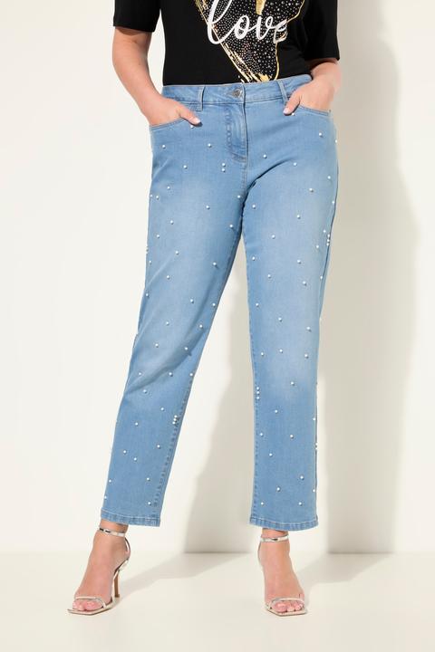 Produktbild Miamoda Jeans, weites Bein, Zierperlen, 5-Pocket (48)