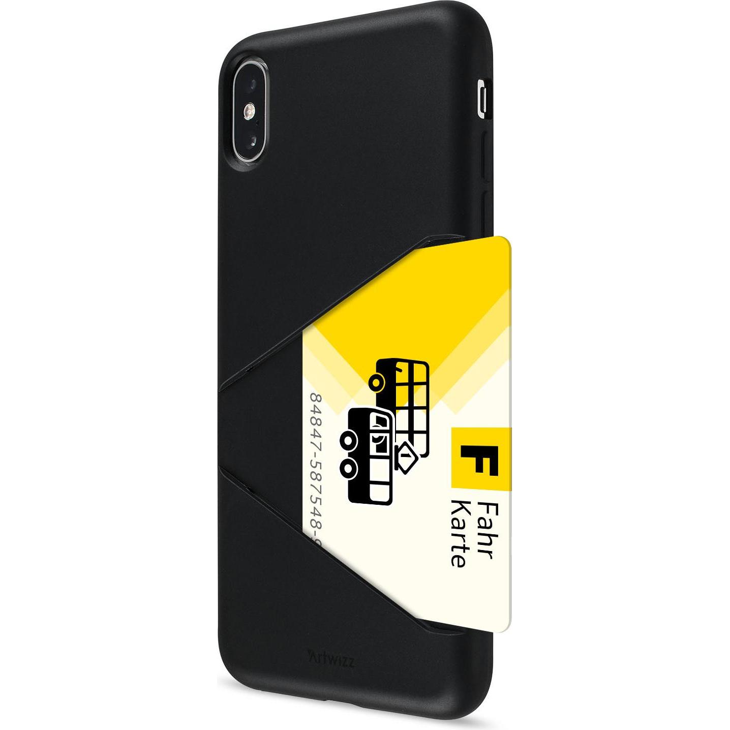 Artwizz TPU Card Case (Apple iPhone XS Max), Smartphone Hülle, Schwarz