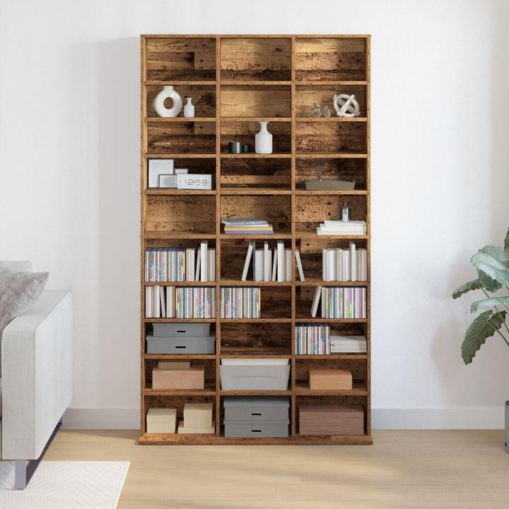Produktbild VidaXL CD-Regal Altholz 101x23x177,5 cm Holzwerkstoff