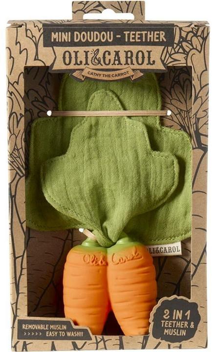 Oli and Carol Mini Doudou - Teether Cathy the Carrot